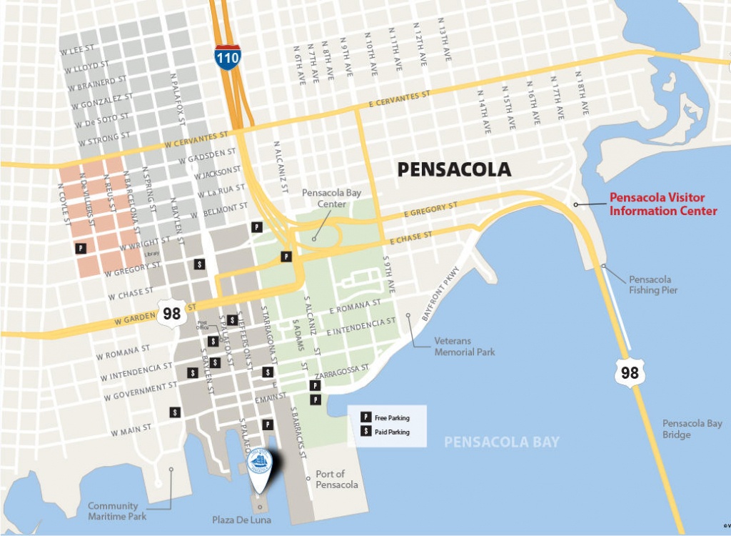 Tall Ships Pensacola® Festival Parking &amp;amp; Traffic Maps - Where Is Pensacola Florida On A Map