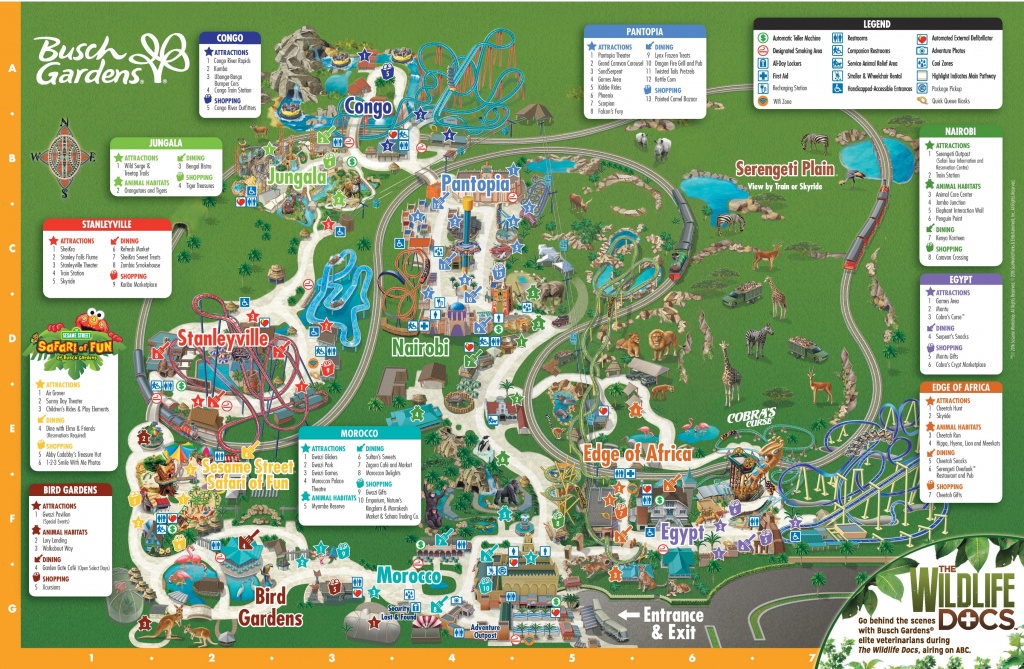 Tampa Busch Gardens Park Map - Bush Garden Florida Map