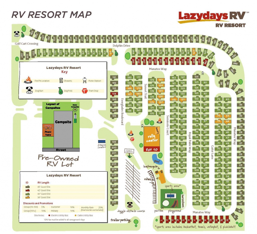 Tampa Rv Resort Map | Lazydays Rv In Tampa, Florida - Florida Resorts Map