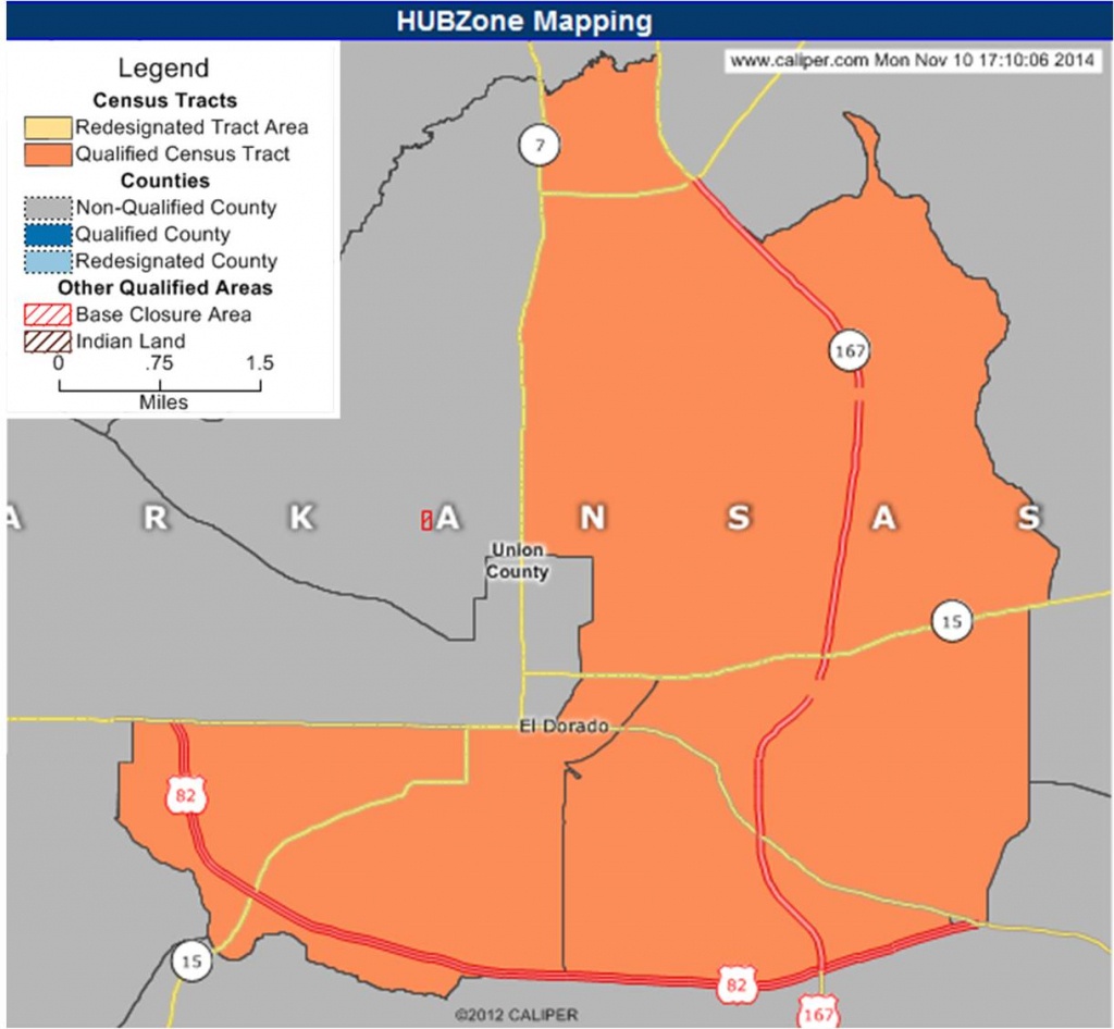 Taxes And Incentives For El Dorado Arkansas - Hubzone Map Texas