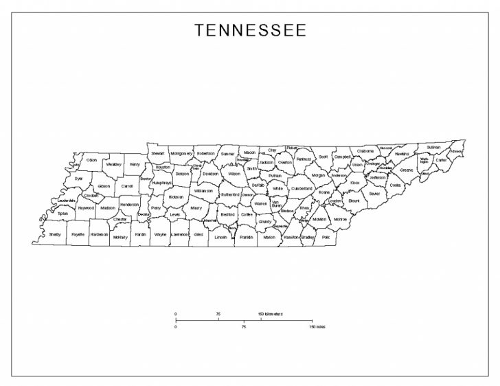 Printable Map Of Tennessee