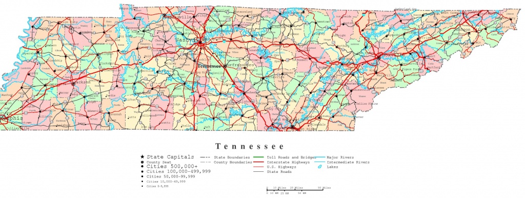 Tennessee Printable Map - Printable Map Of Tennessee Counties