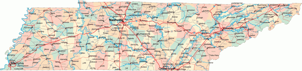 Printable Map Of Tennessee Cities