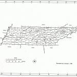 Tennessee State Map With Counties Outline And Location Of Each   Printable Map Of Tennessee Counties
