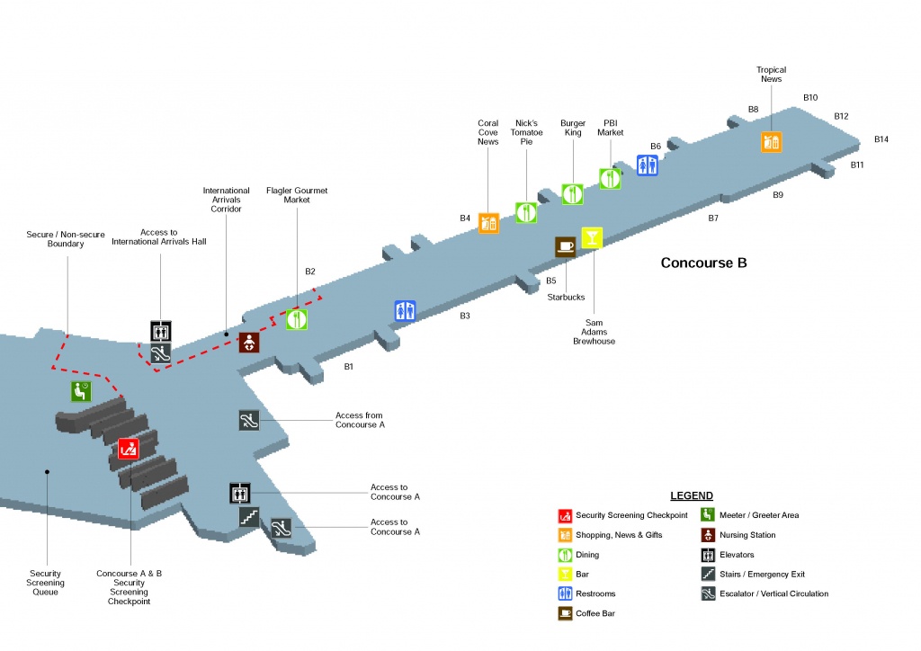 Terminal Maps | Palm Beach International Airport - Florida Airports Map