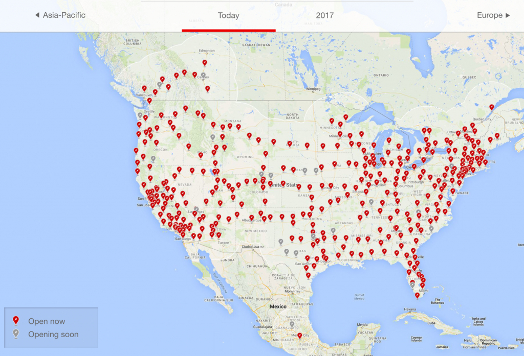 Tesla Updates Supercharger Map For 2017 (Plans) | Cleantechnica - Charging Station Map California