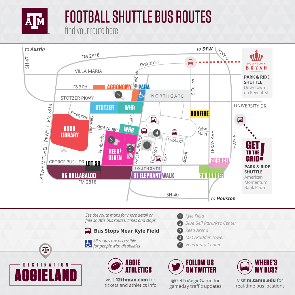 Texas A&amp;amp;m Football Gameday - 12Thman - Texas A&amp;amp;amp;m Location Map