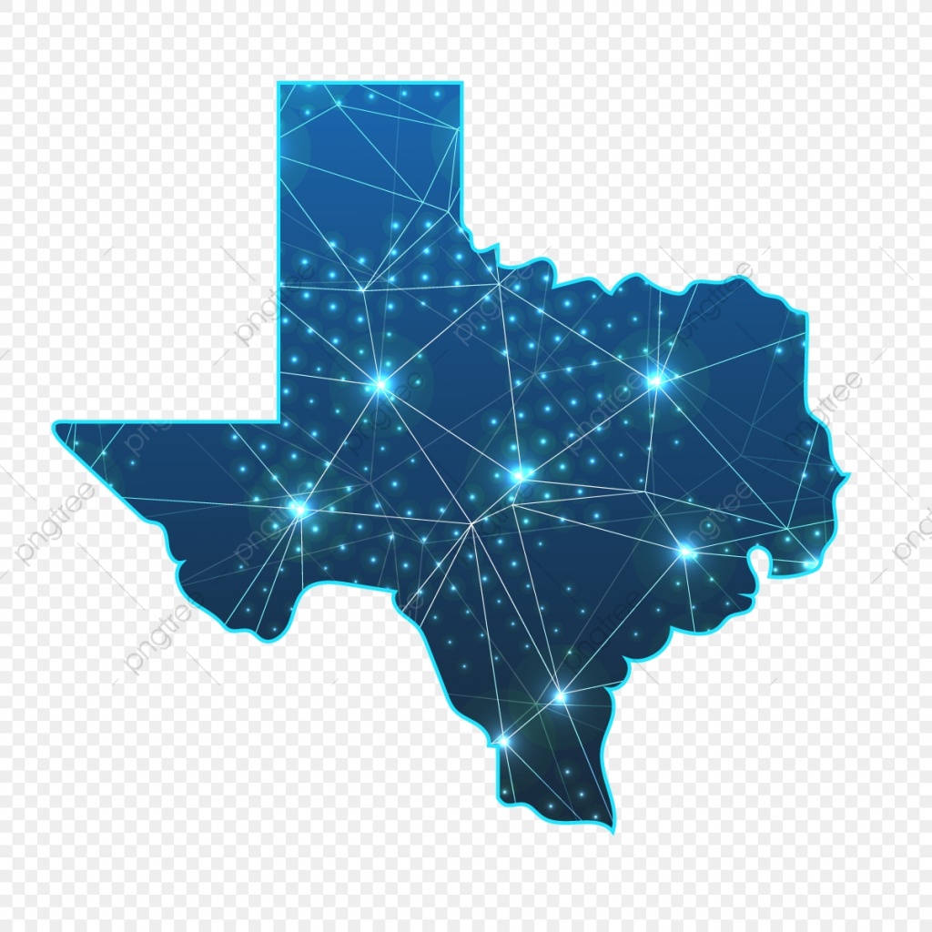 Texas Blue Texas Map Logo Creative Luminescent Png Et Vecteur Pour - Texas Tree Map