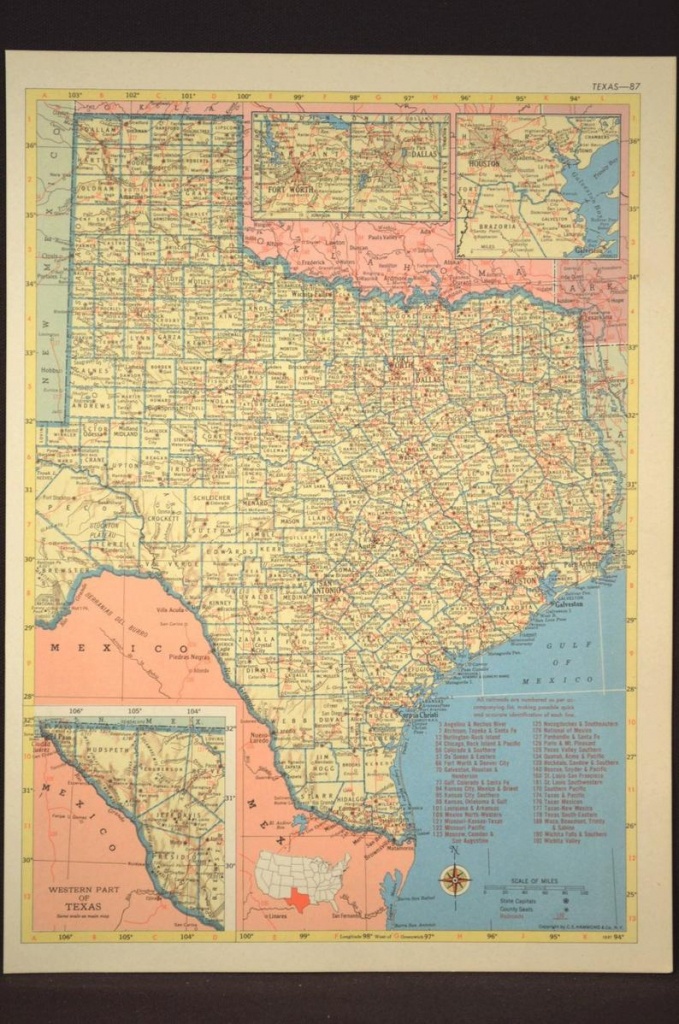 Texas Carte Du Texas Wall Art Decor Vintage Ancien Chemin De | Etsy - Old Texas Map Wall Art
