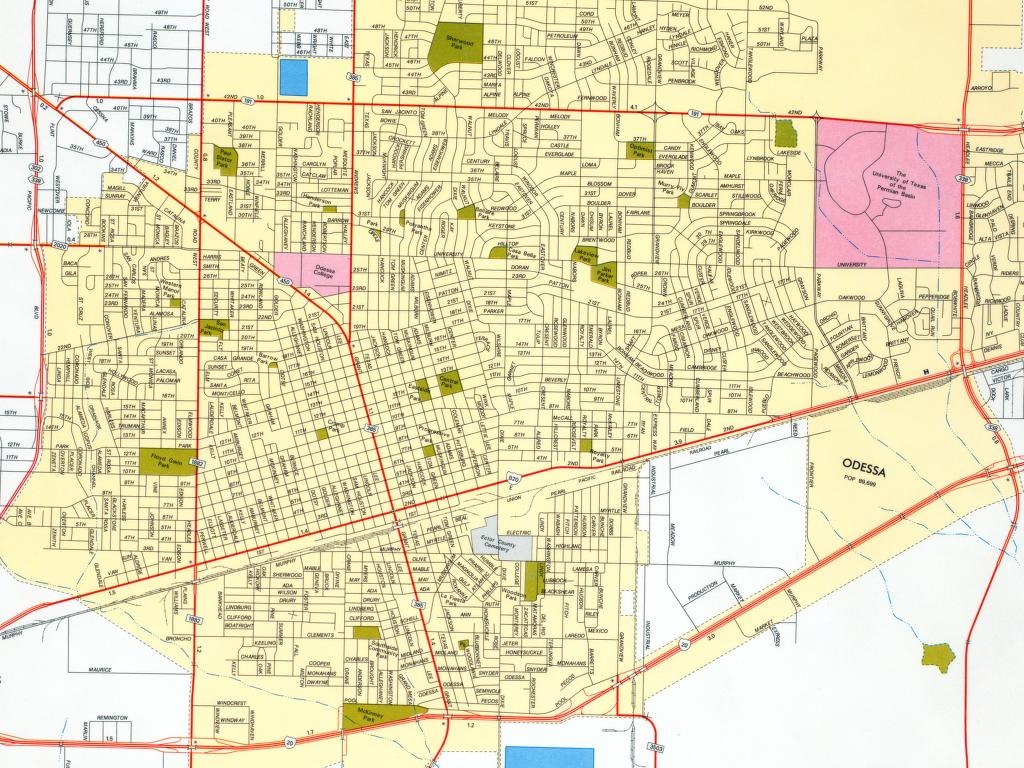 Texas City Maps - Perry-Castañeda Map Collection - Ut Library Online - Map Of Midland Texas And Surrounding Areas
