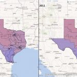 Texas Congressional Districts: Comparison 2001 2011   Texas Congressional District Map