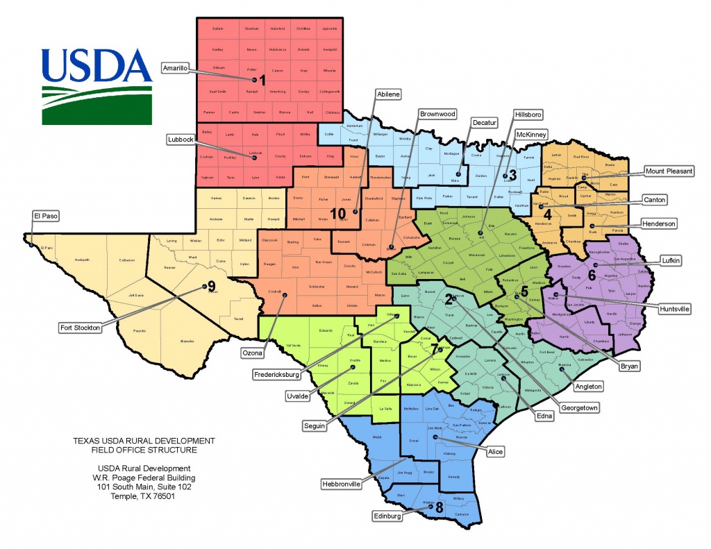 Texas Contacts | Usda Rural Development - Alice Texas Map