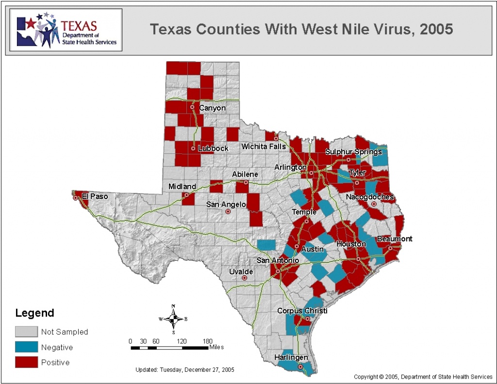 Texas Department Of State Health Services, Infectious Disease - West Nile Virus Texas Zip Code Map