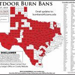 Texas Forest Service Burn Ban Map – Easttexasradio   Texas Burn Ban Map