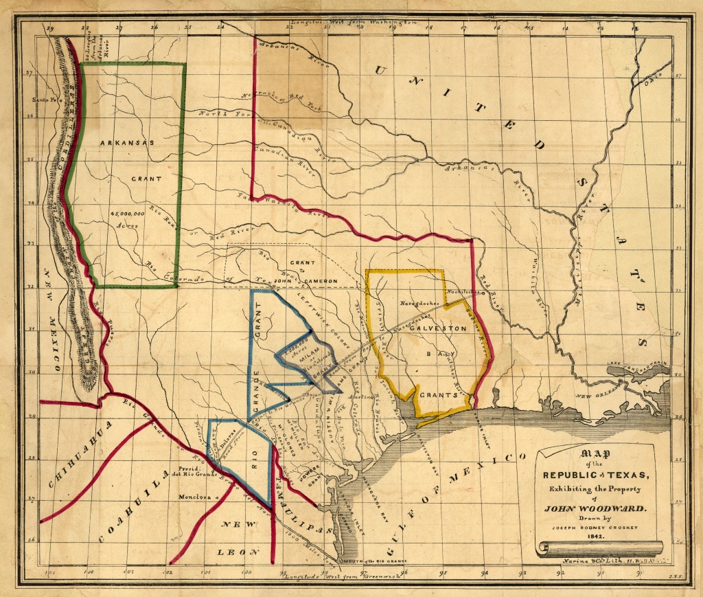 Texas Historical Maps - Perry-Castañeda Map Collection - Ut Library - Republic Of Texas Map