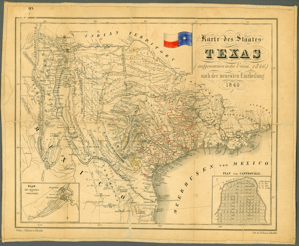 Texas Historical Maps - Perry-Castañeda Map Collection - Ut Library - Texas Map 1846