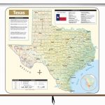 Texas Large Scale Shaded Relief Wall Map On Roller – Kappa Map Group   Large Texas Wall Map