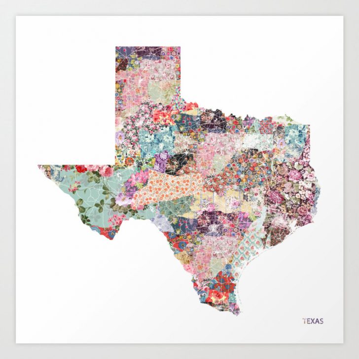 Texas Map Artwork