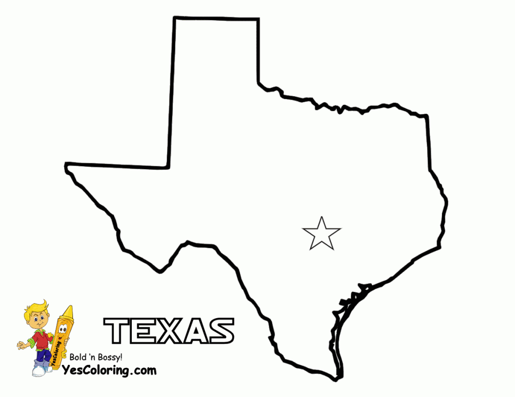 Texas Map Coloring Page - Coloring Home - Texas Map Print