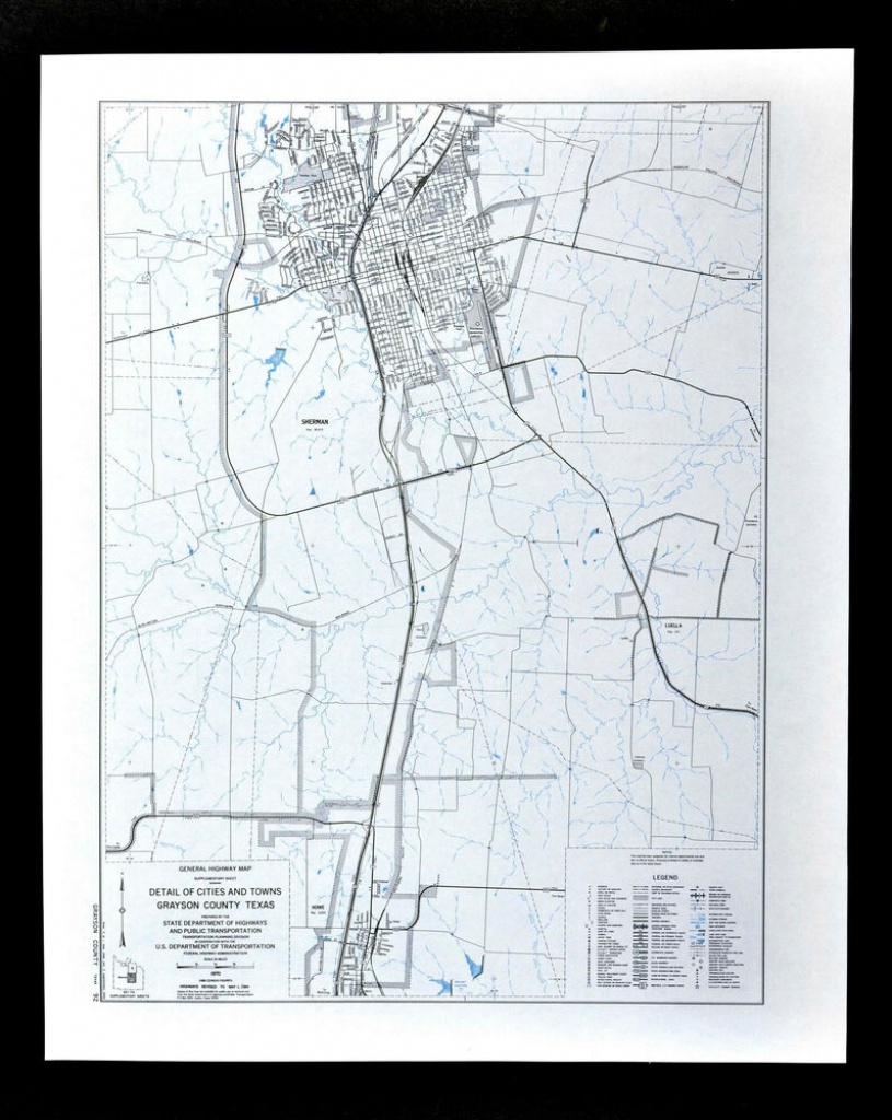 Texas Map - Grayson County - Sherman Howe Luella Parks Airport - Sherman Texas Map