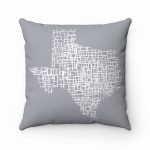 Texas Map Living Room Decor Map Pillow Throw Pillow Covers | Etsy   Texas Map Pillow