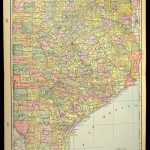 Texas Map Of Texas Wall Art Decor Antique East Eastern Early | Etsy   Texas Map Wall Art