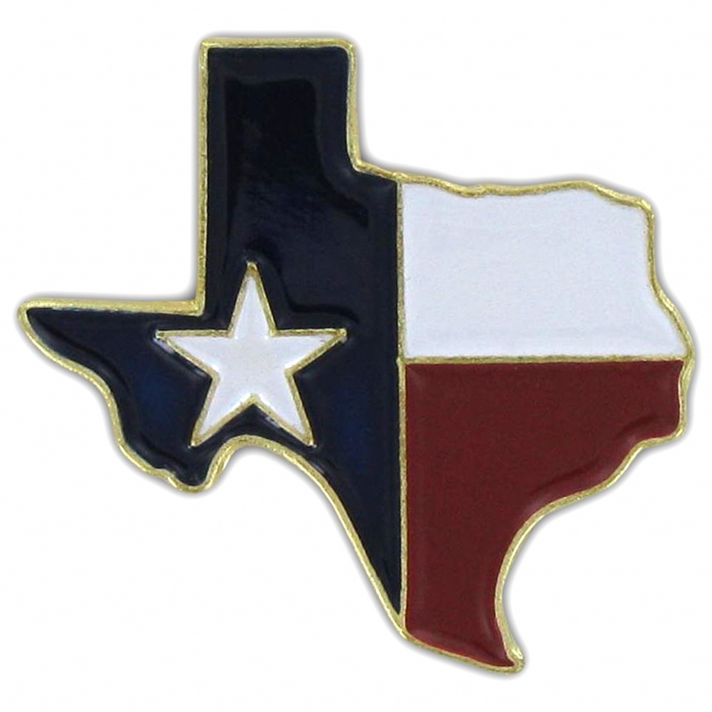 Texas Map Pin - Texas Flag Map