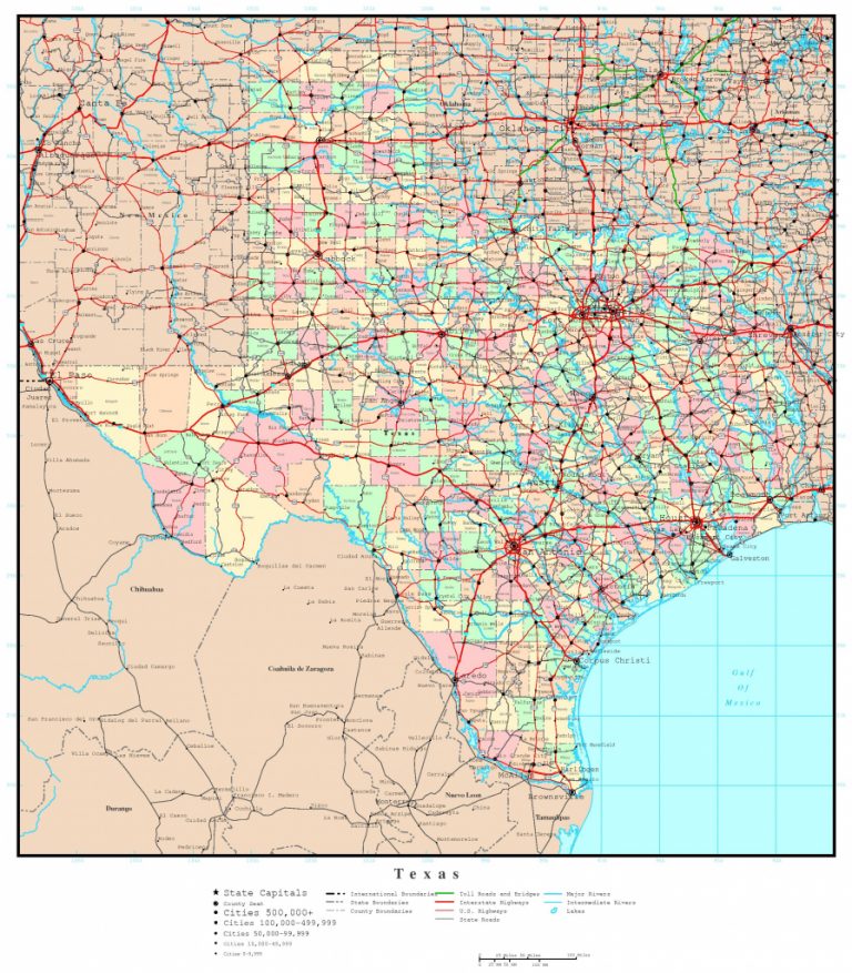 Texas Political Map - Texas Atlas Map | Free Printable Maps