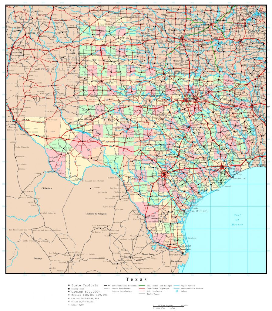 map-of-texas-printable