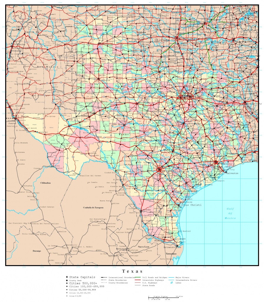 Texas Political Map - Texas Atlas Map | Free Printable Maps