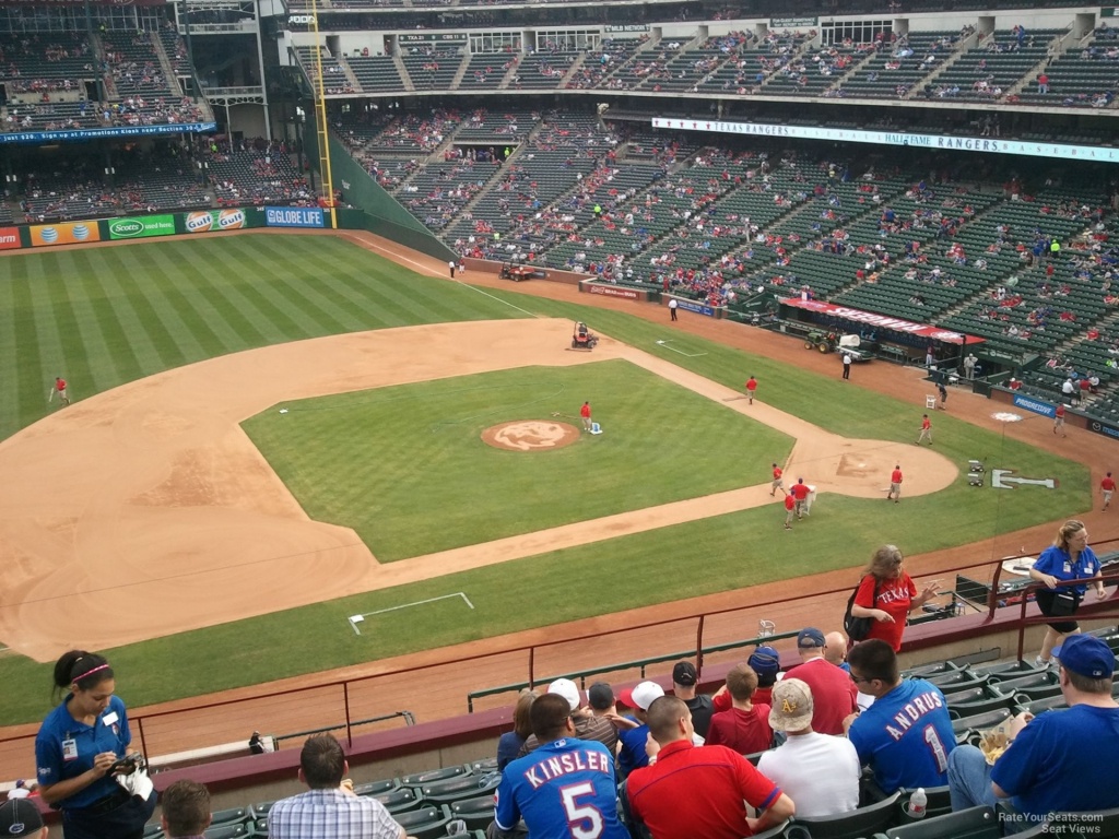 Texas Rangers Globe Life Park Seating Chart Interactive Map Texas Rangers Ballpark Map