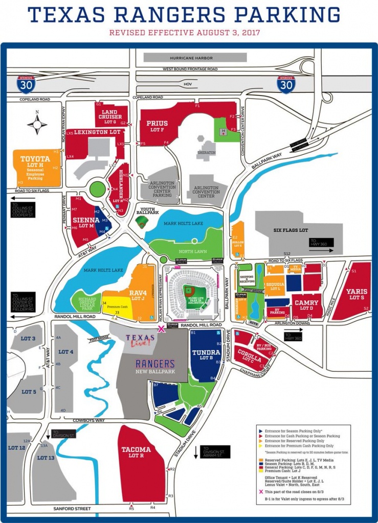 Texas Rangers On Twitter: &amp;quot;select Roads &amp;amp; Parking Lots Are Closed - Texas Rangers Map