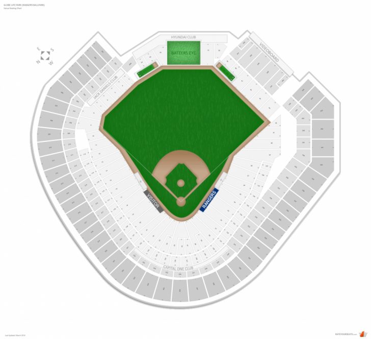 Texas Rangers Stadium Map