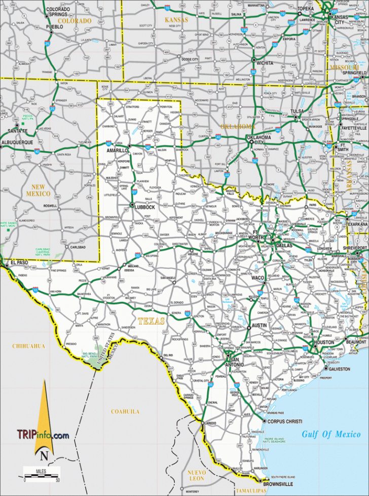 Texas Road Map South Texas Road Map 728x978 