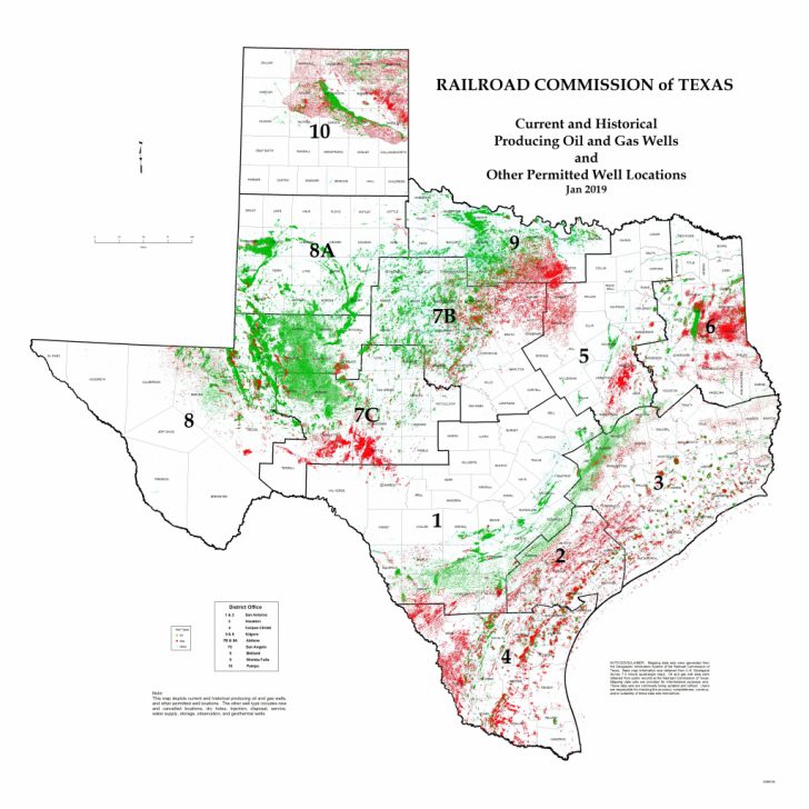 Texas Oil And Gas Well Map
