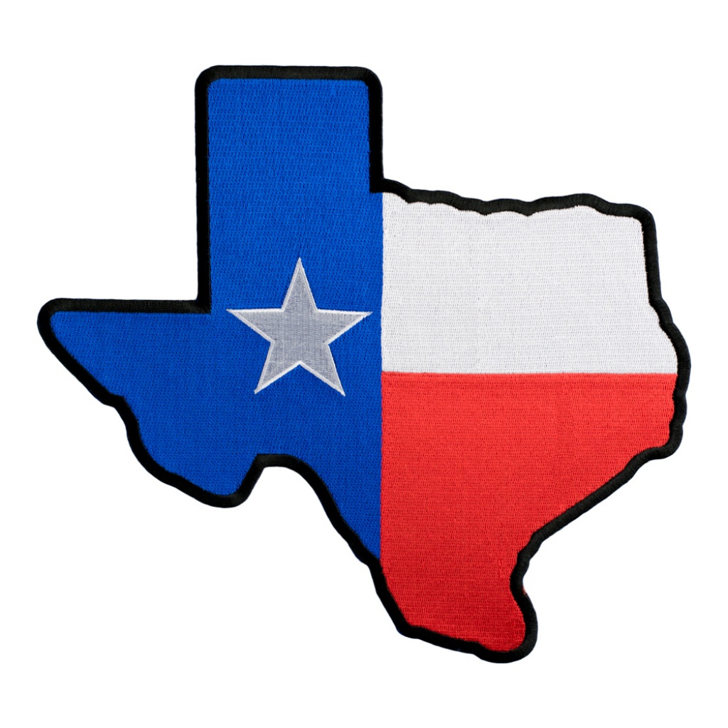 Texas State Flag Map Black Patch | Texas Flag Patches - Texas Flag Map