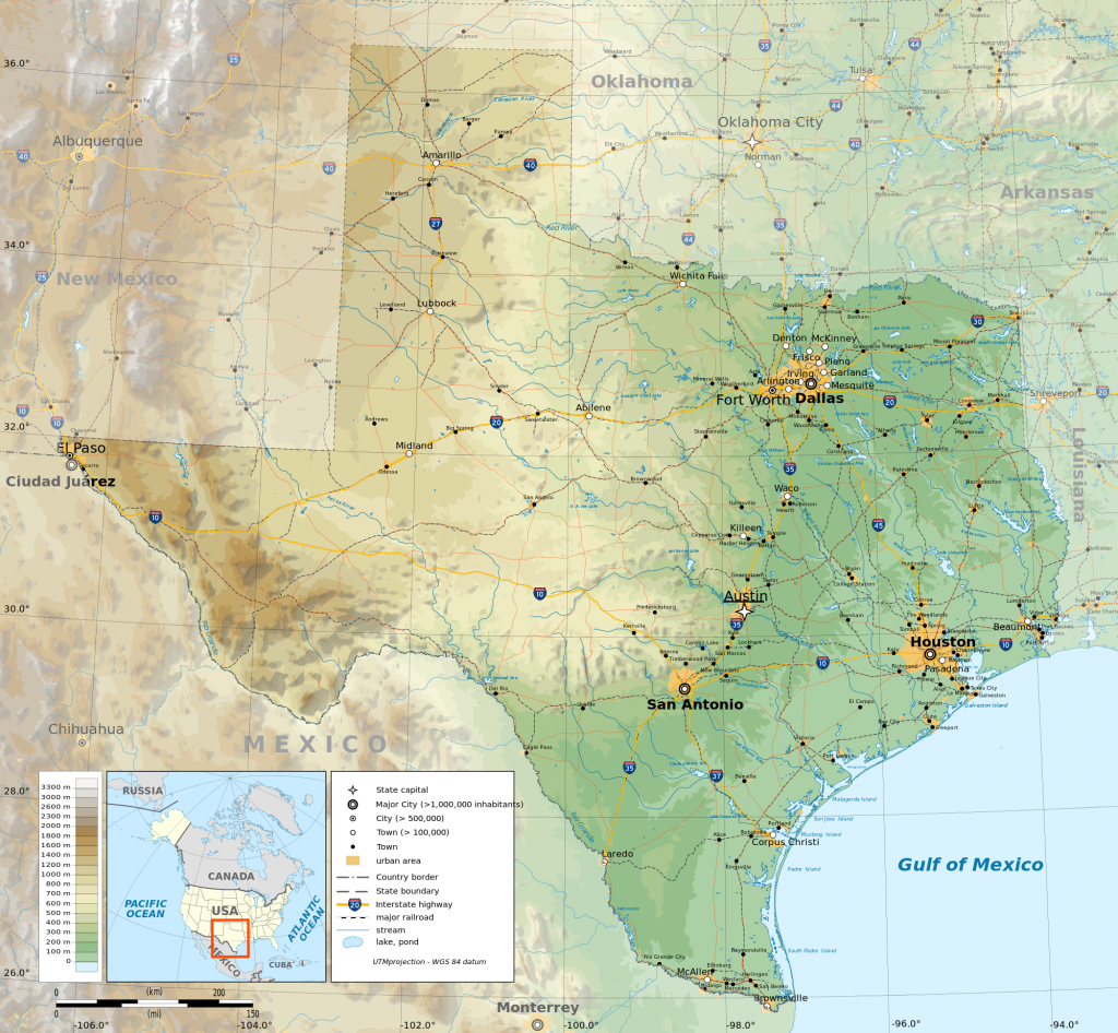 texas contour map