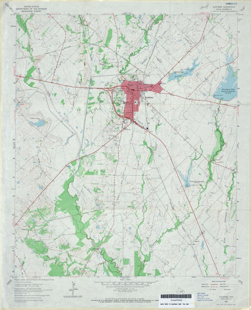 Texas Topographic Maps - Perry-Castañeda Map Collection - Ut Library - Kaufman Texas Map