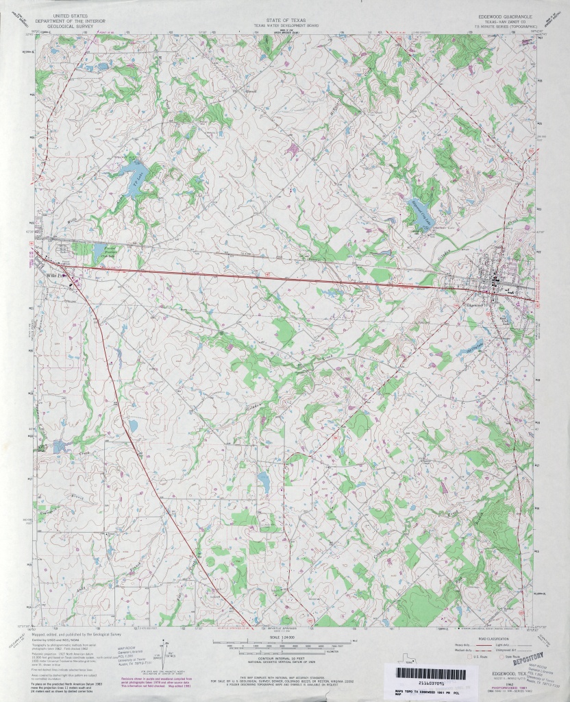 Texas Topographic Maps - Perry-Castañeda Map Collection - Ut Library - Van Zandt County Texas Map