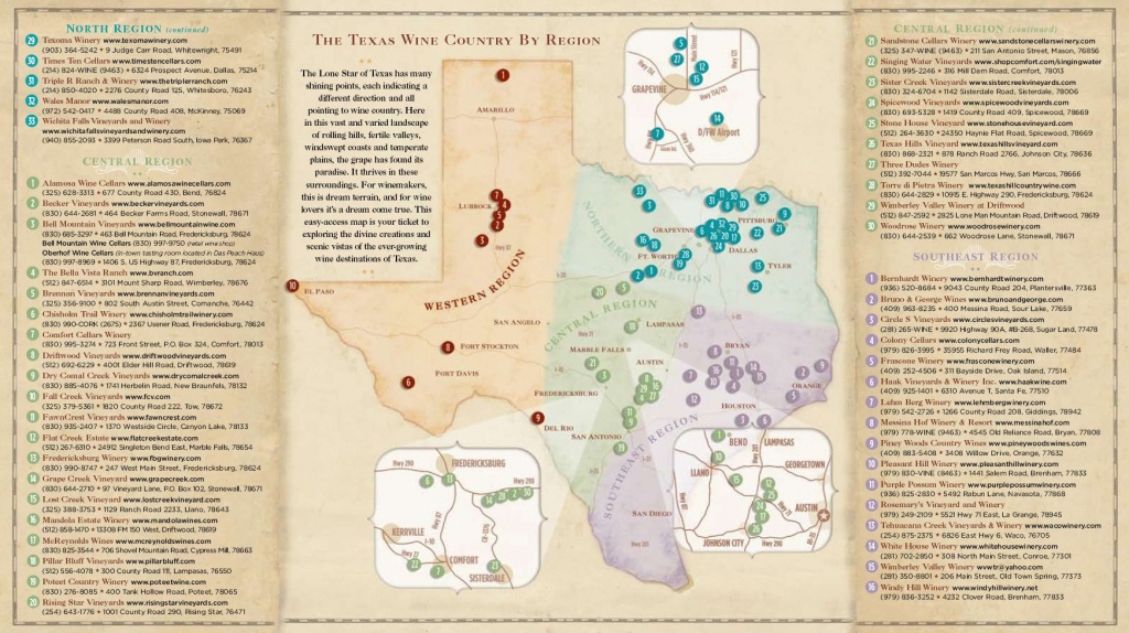 Texas Wine Country Map -Texas Has Eight Officially Recognized - Texas Winery Map