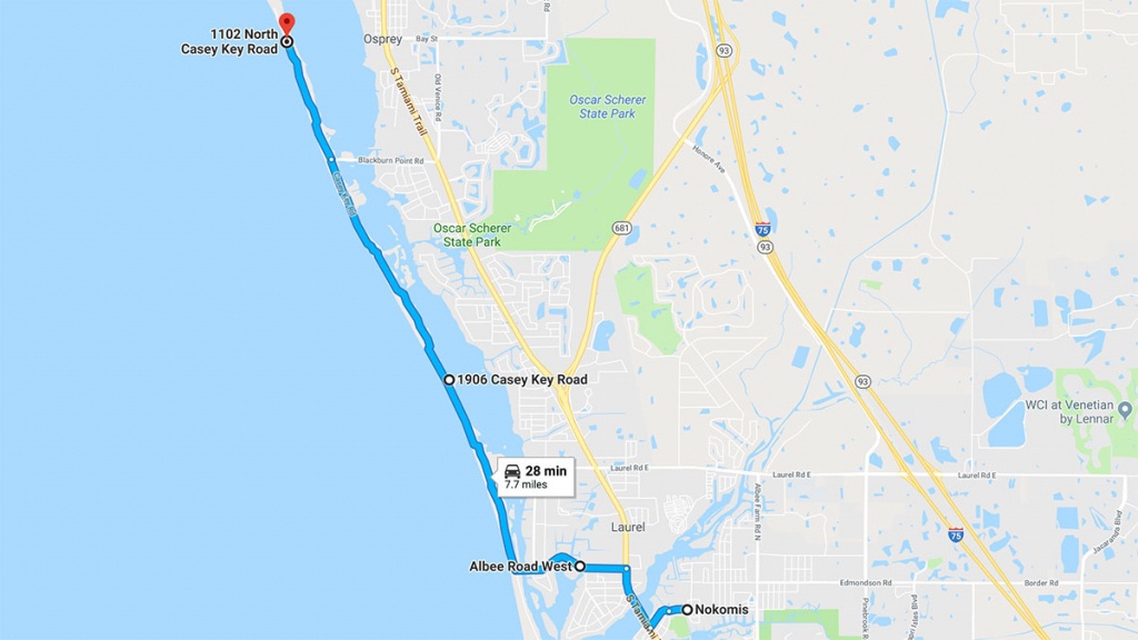 The 5 Best Motorcycle Roads In Florida - Casey Key Florida Map