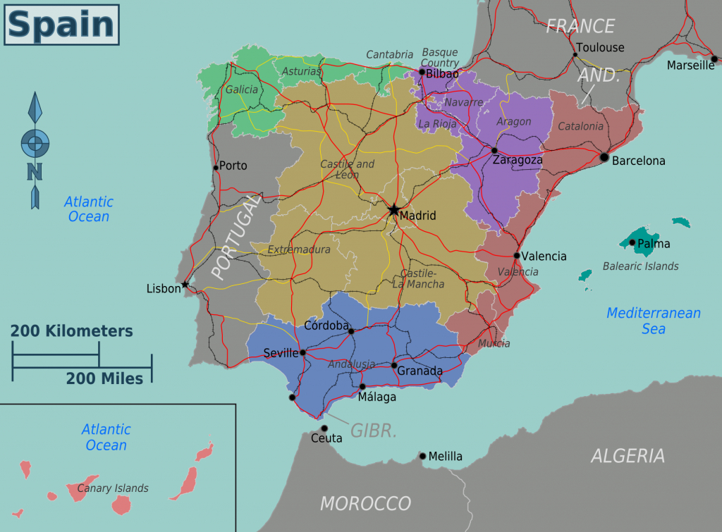 The Best Map Of Spain - Spain Traveller - Printable Map Of Spain Pdf