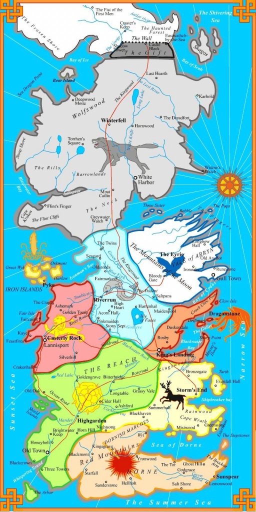 The Best Printable Map Of Westeros. Not Too Detailed To Print On One - Printable Map Of Westeros