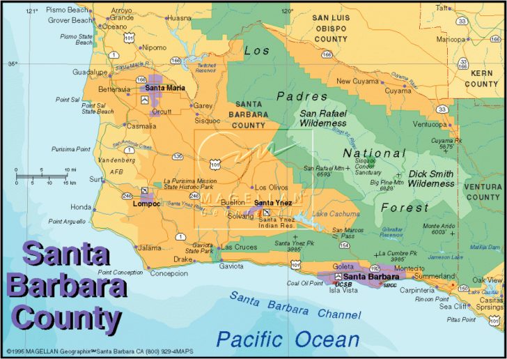 Map Of California Showing Santa Barbara