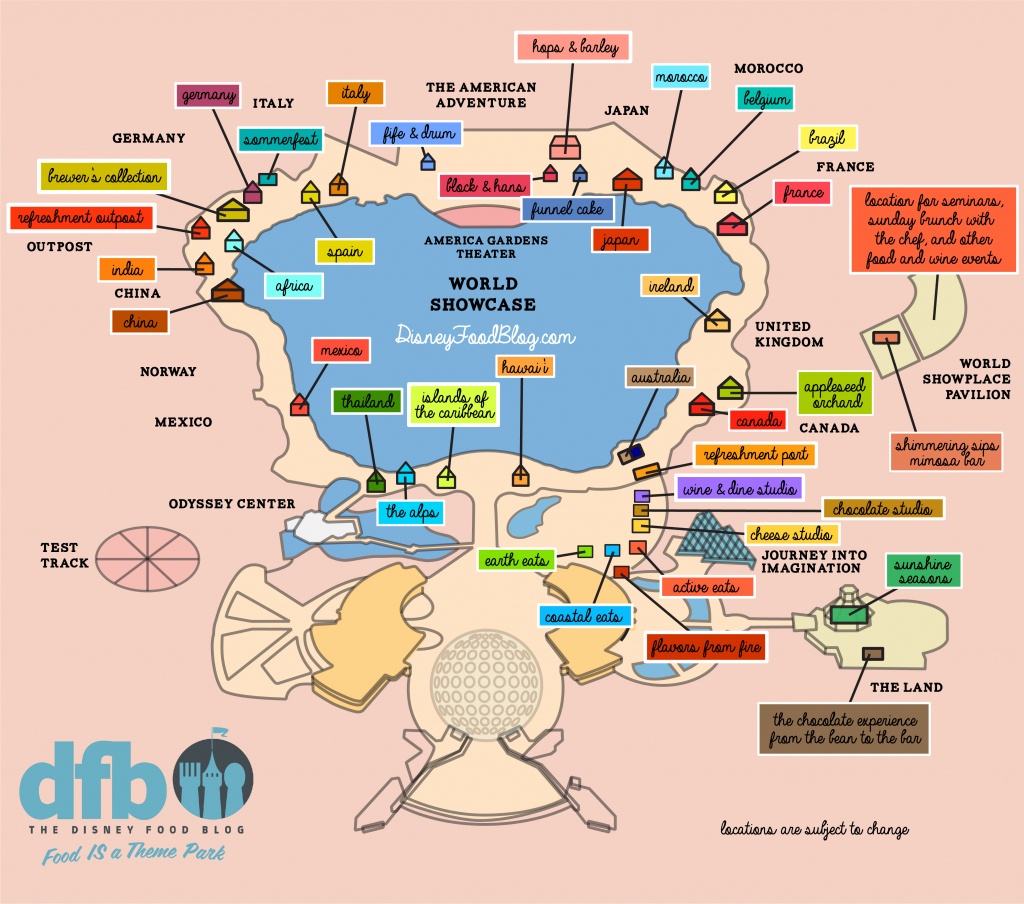 The Disney Food Blog Exclusive 2019 Epcot Food And Wine Festival Map - Printable Epcot Map