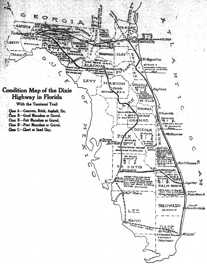 The Dixie Highway Comes To Florida | The Florida Memory Blog - Old Florida Road Maps