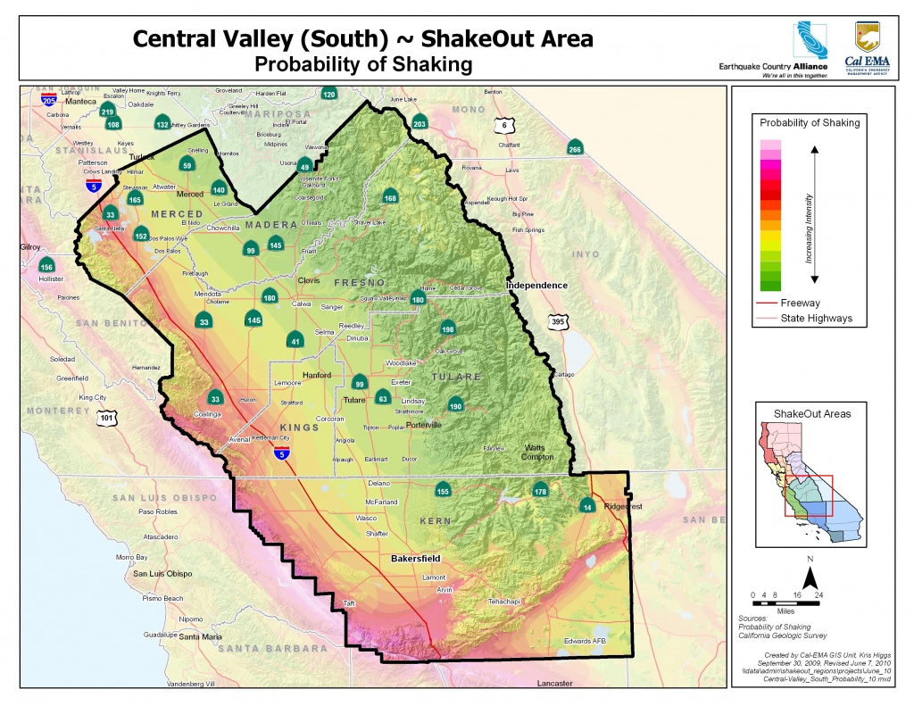 The Great California Shakeout - Central Valley (South) Area - California Geological Survey Maps