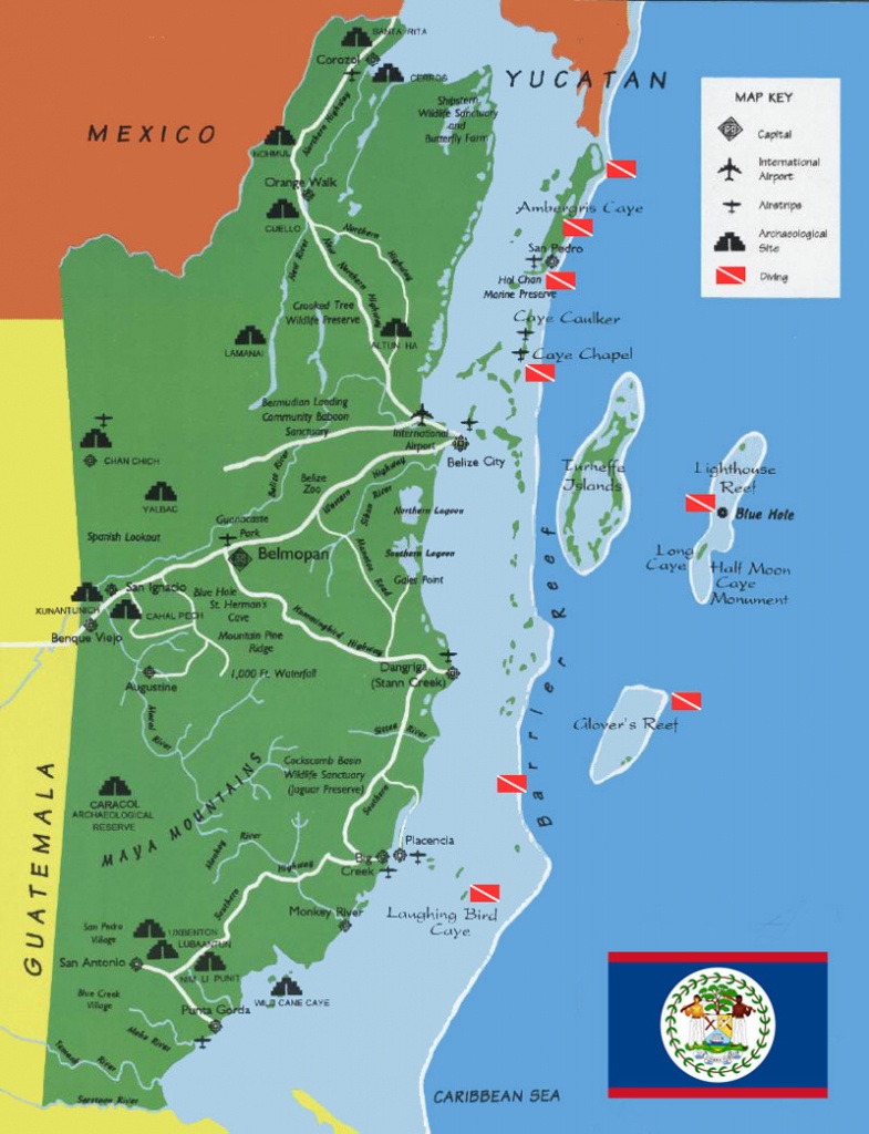 The Great Collection Of Belize Maps - Printable Map Of Belize