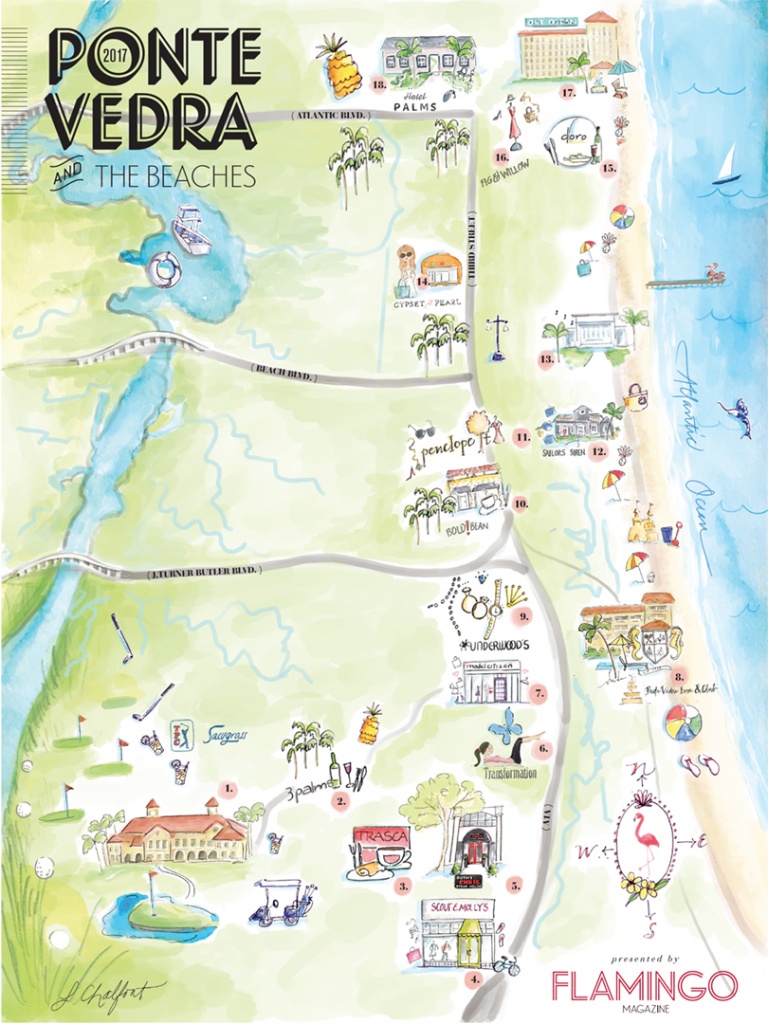 The Locals Guide To Ponte Vedra The Beaches Flamingo Magazine Ponte Vedra Florida Map 