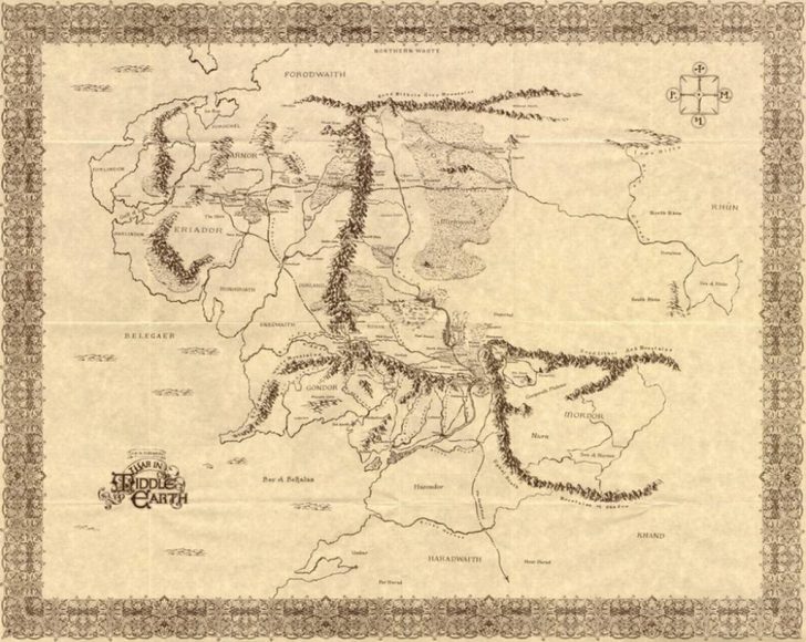 Printable Hobbit Map